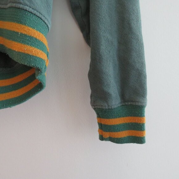 THE GREAT. The Teammate Sweatshirt with Hawk Graphic Double Washed Moss Sz 0 XS - Picture 3 of 16